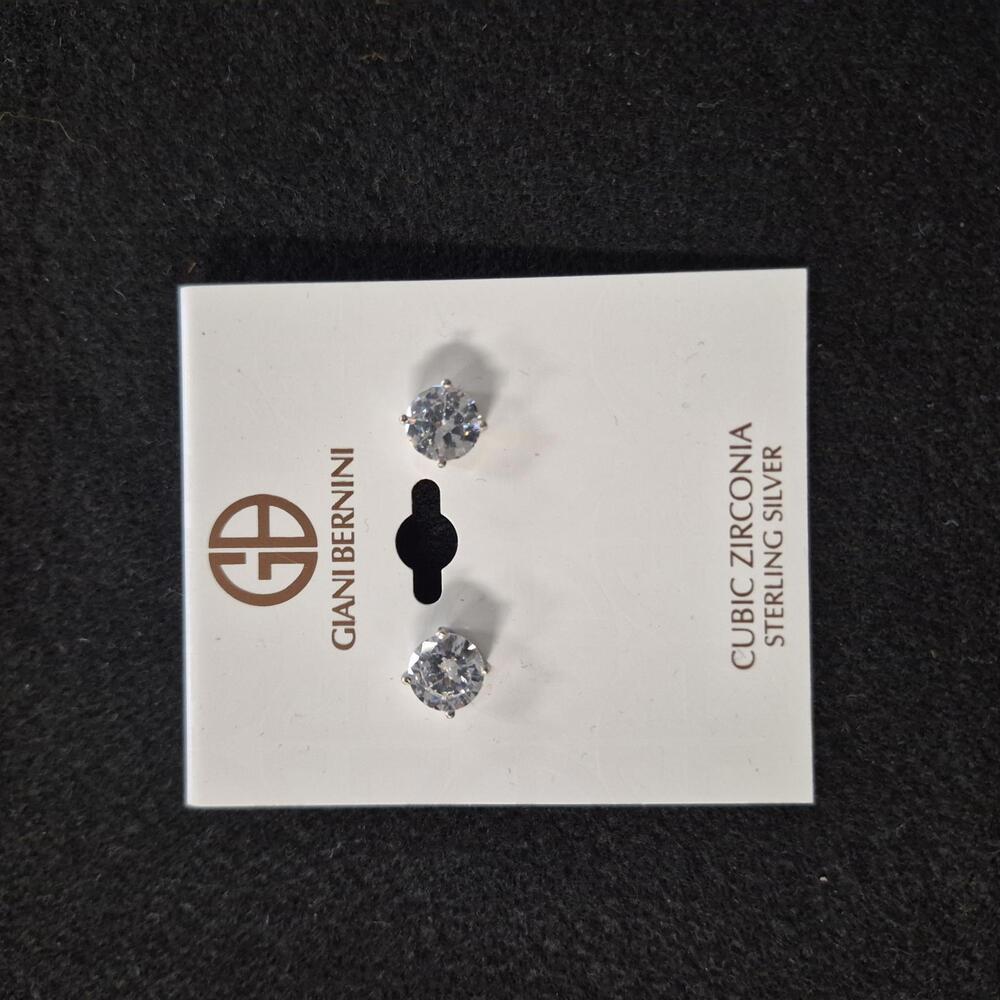 Giani Bernini Cubic Zirconia Stud Earrings – Sterling Silver - Picture 2 of 3